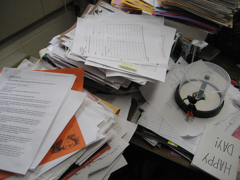 Messy Desk from mrsdkrebs on Flickr